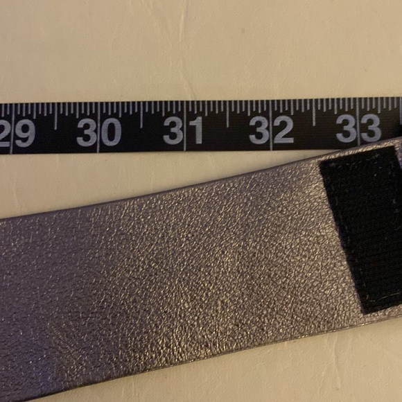 Vintage Taupe & Gold tone mesh & braid v- yolk belt. ~32". Back buckle. - Picture 6 of 9